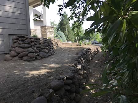 Landscapinmg Project Using Natural Rock In Medford