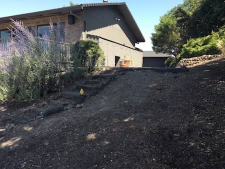 Natural Stone Landscaping - before and after