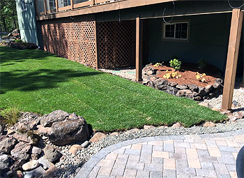 Landscaping before and after picture