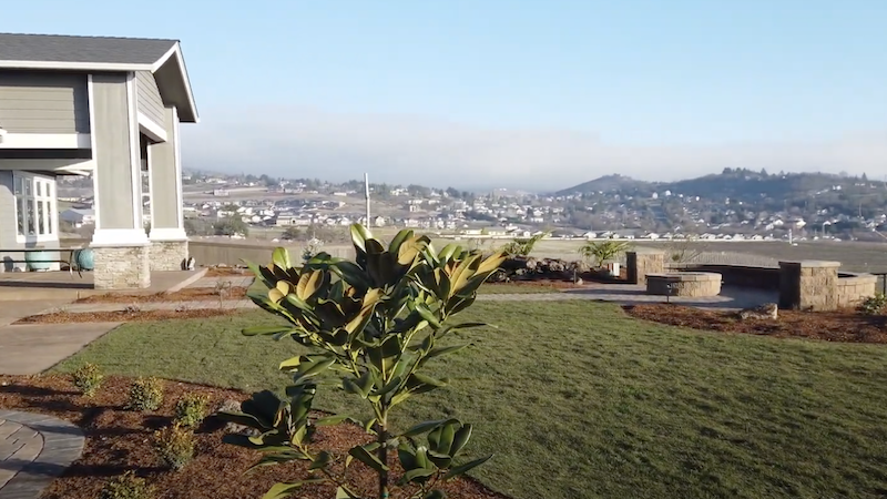 Medford home with sunning view does a complete yard renovation.