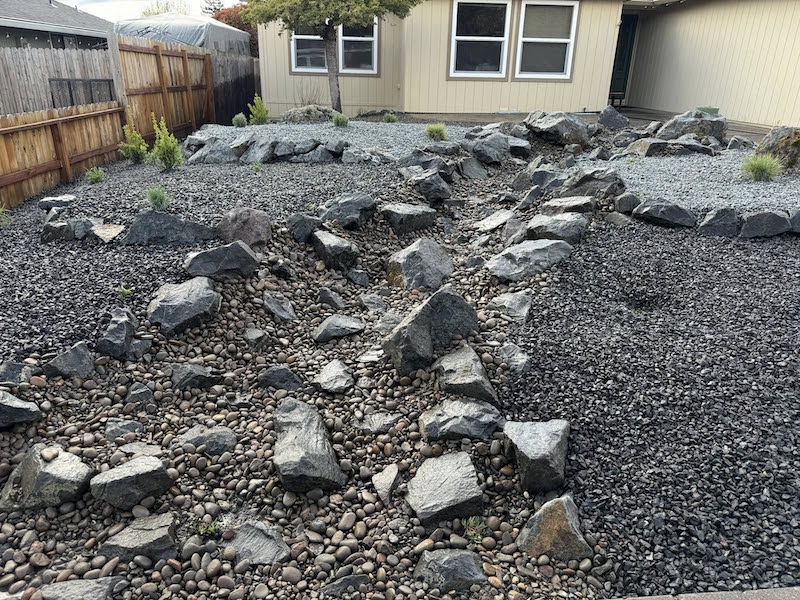 Dry Creek Bed in front yard