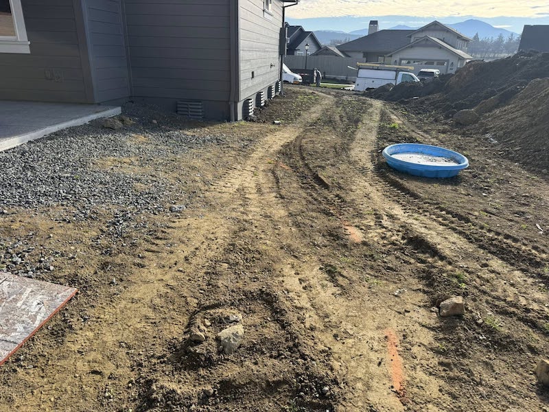 Before landscaping at house in Medford