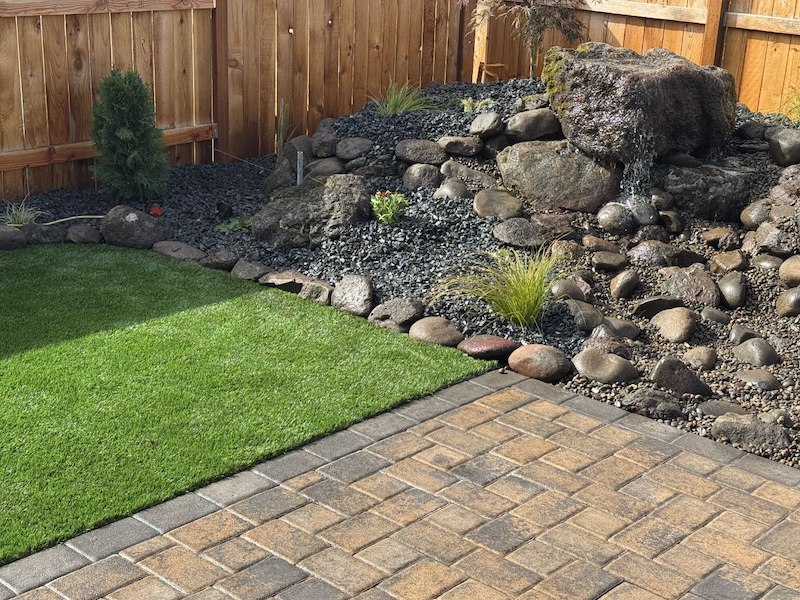 Water feature, bubbler, made with natural stone