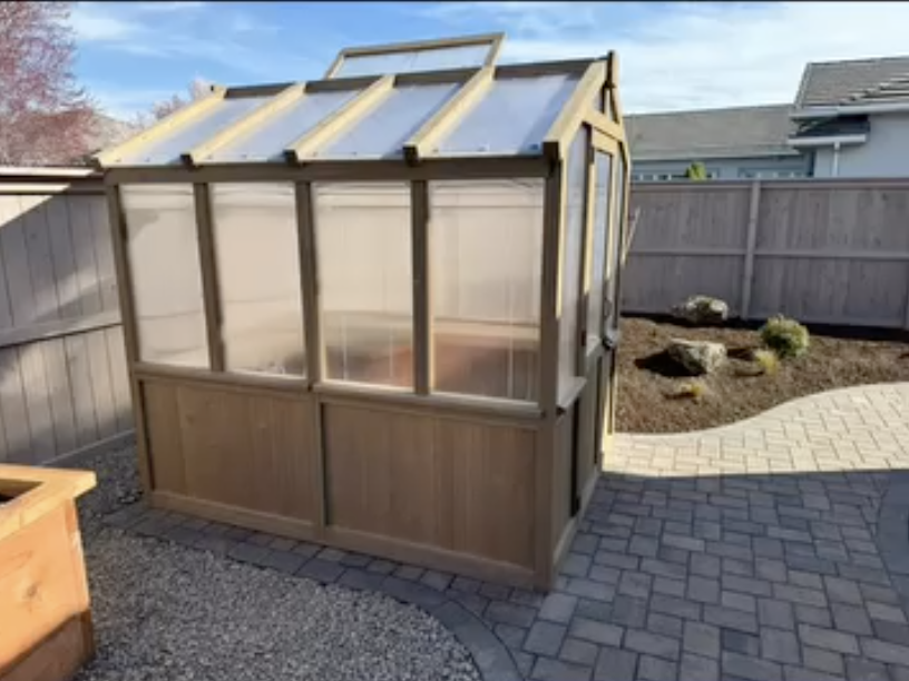 Patio With Greenhouse