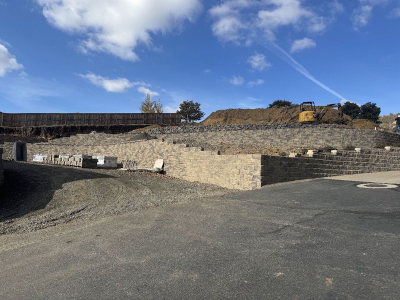 Retaining Walls At Housing Development
