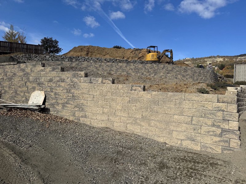 Retaining Walls At Housing Development