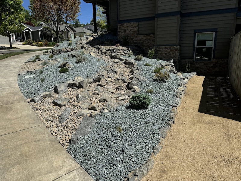 Dry Creek Bed in side yard